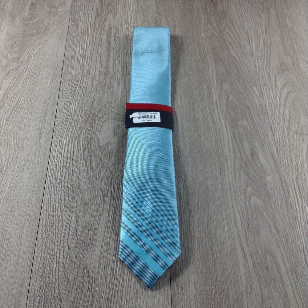 Van Heusen Mint Striped Tie Right Tie